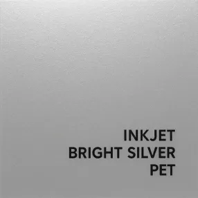 Inkjet Bright Silver PET — Premium metallisk effektmærkning til høj-impact branding